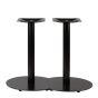 Ravello-22D Black D-Style Pedestal Metal Table Base