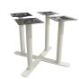Ravello-40X Taupe X Style Pedestal Metal Table Base