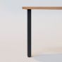 Rockwell Black Square Steel Table Leg