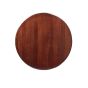Solid Wood Table Top - Dark Walnut Finish - 24 Inch Round