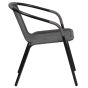 Steel Indoor & Outdoor Rattan Chair - Grey