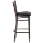 Ladder Back Metal Restaurant Bar Stool - Clear Coat Frame
