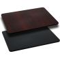 Reversible Laminate Top - 30" x 60" - Black + Mahogany