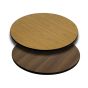 Reversible Laminate Top - 30" Round - Natural + Walnut