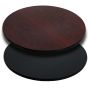 Reversible Laminate Top - 36" Round - Black + Mahogany