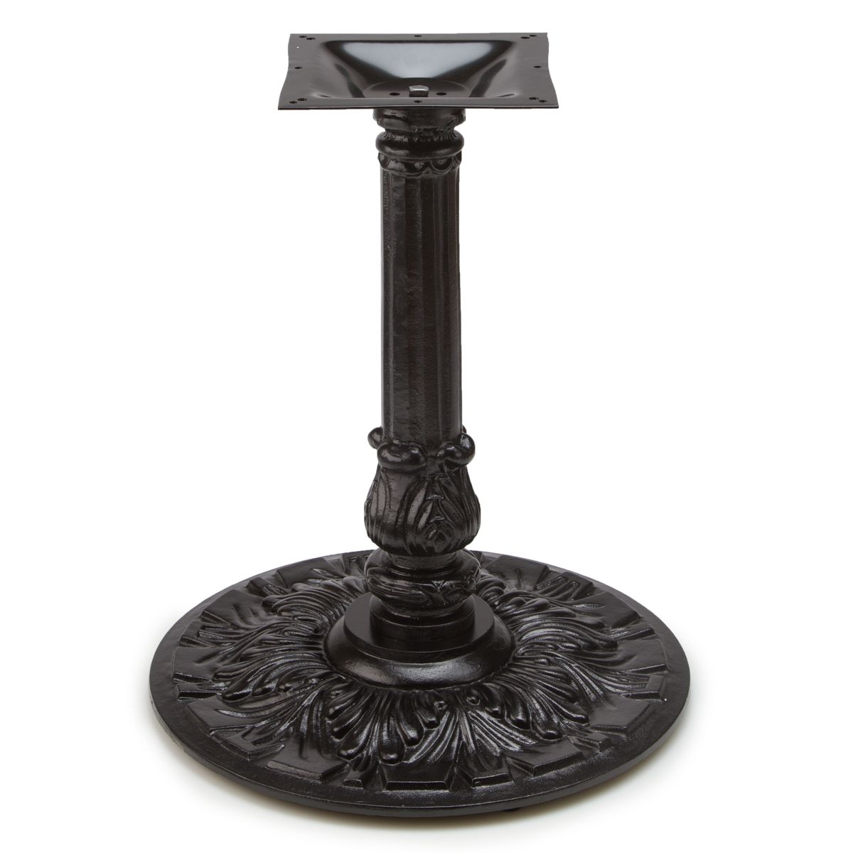 K24 Semi-Gloss Black Vintage Style Pedestal Table Base