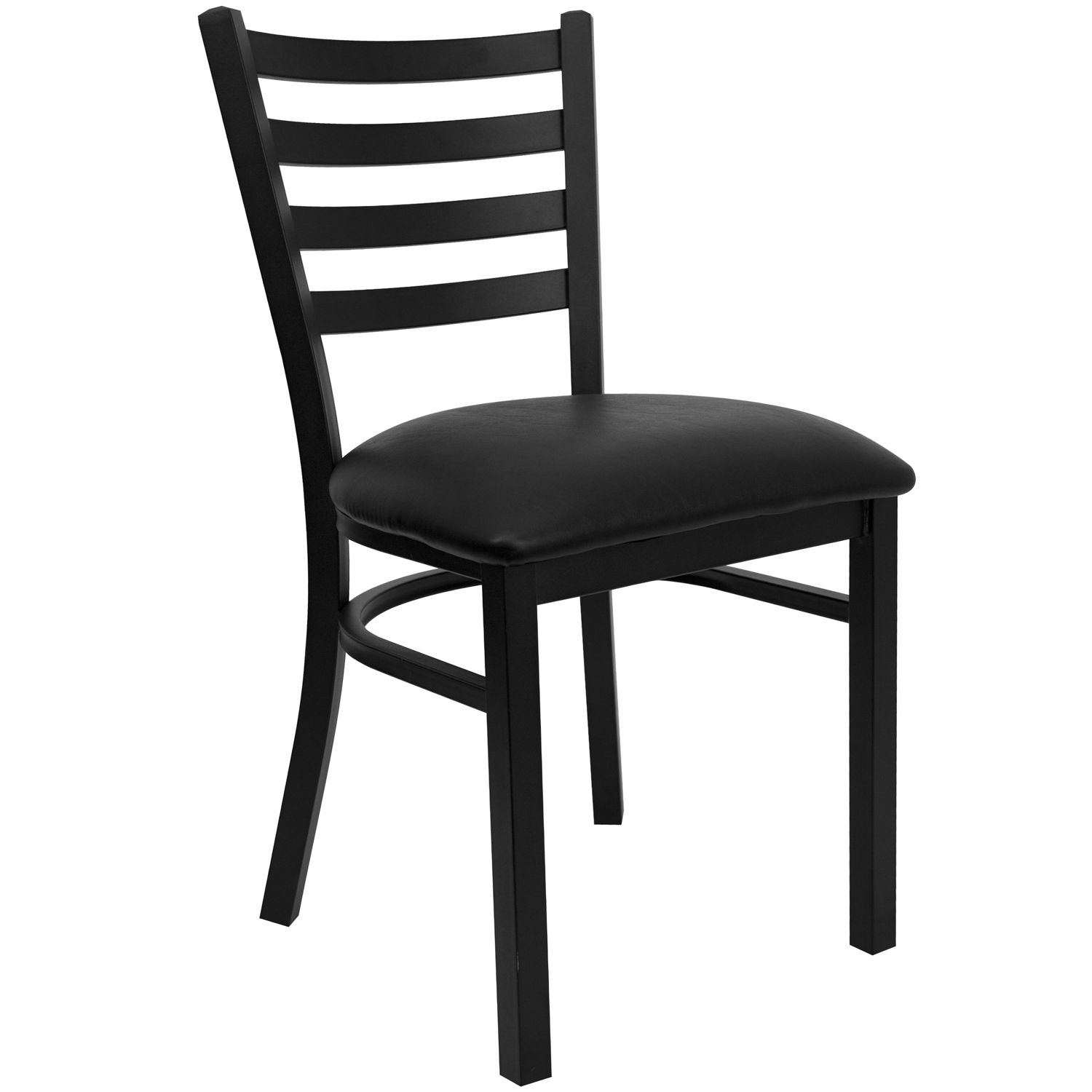 Clear Coated Ladder Back Metal Restaurant Chair