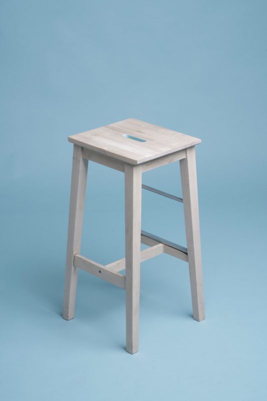 Great Flat Pack Bar Stool on Light Blue Background